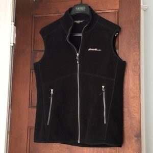 Eddie Bauer Black fleece vest Men’s small